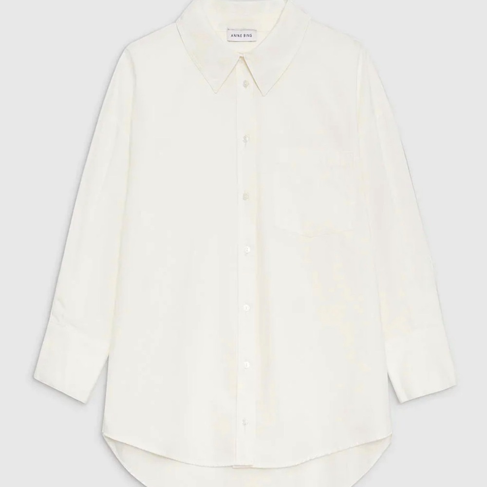 Anine Bing Mika White Oversized Button Down